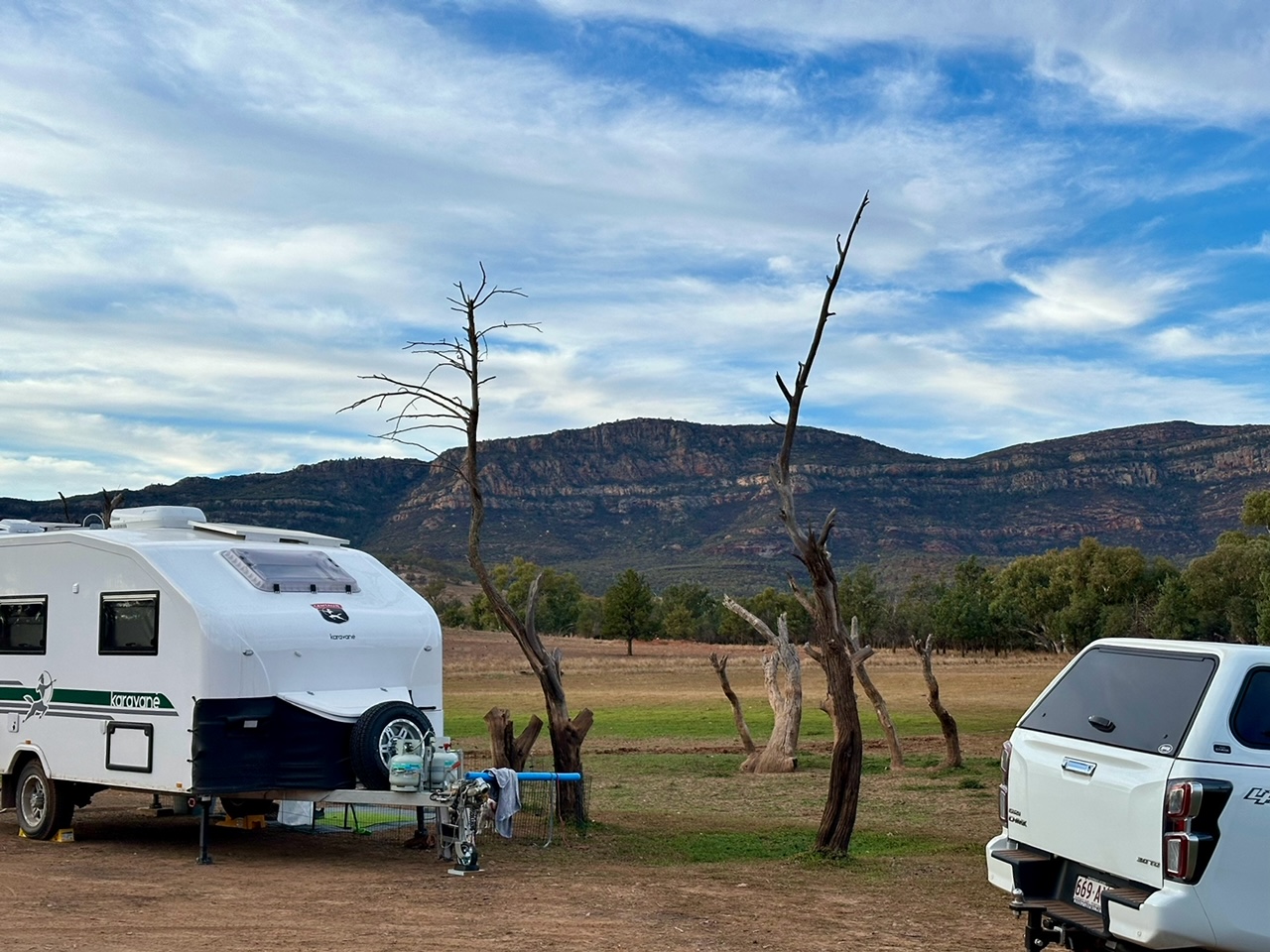 Caravan in the outback