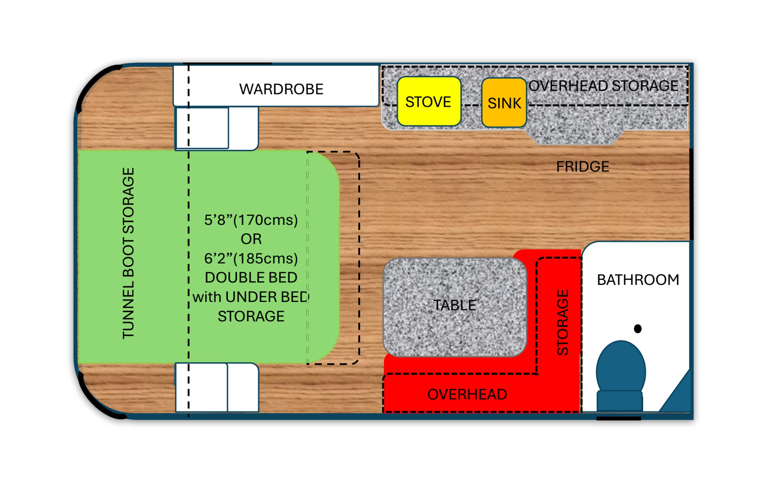 Centaur Caravans Freedom plus Layout picture